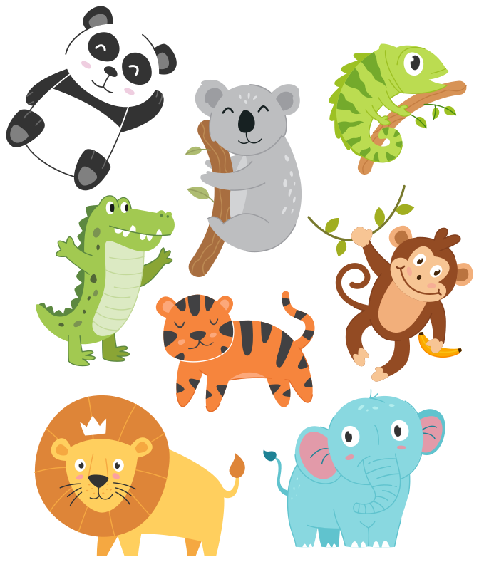 Covor vinil animal animale de toamnă desenate manual - TenStickers