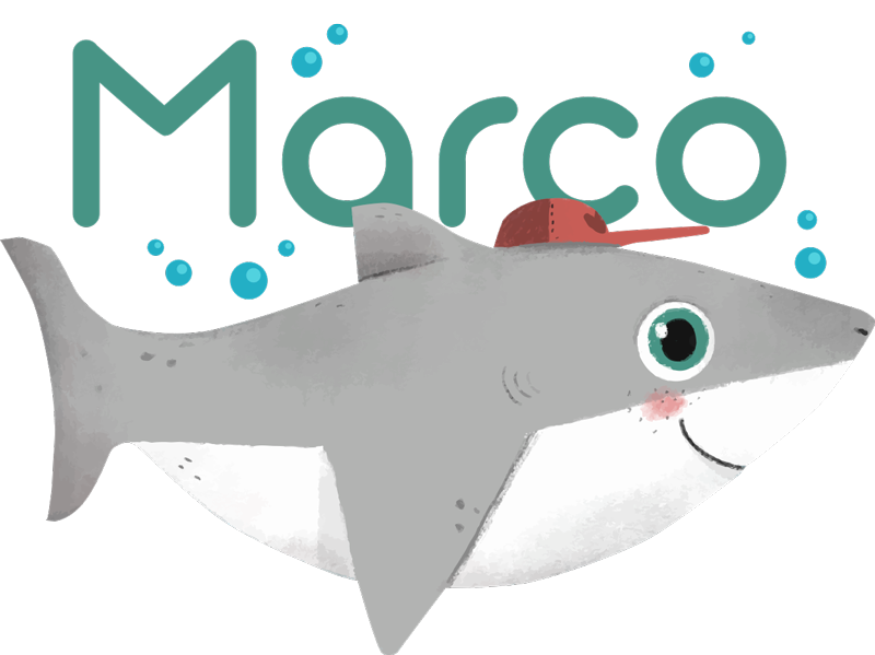 Covor vinil animal baby shark personalizat - TenStickers