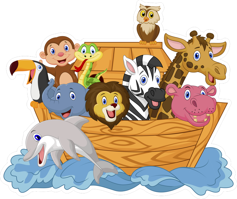Covor vinil animal arca lui noe pentru copii - TenStickers