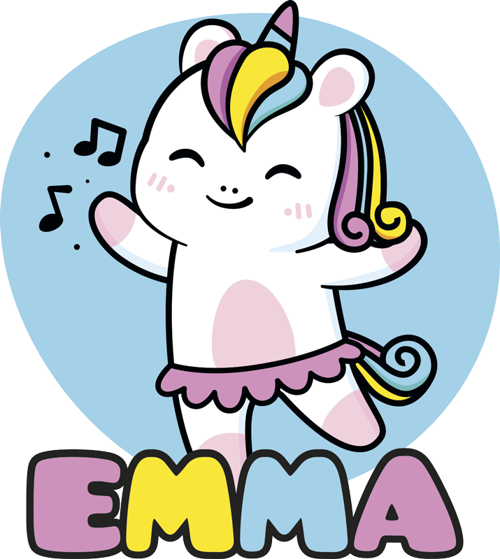 Covor vinil animal balerina unicorn - TenStickers