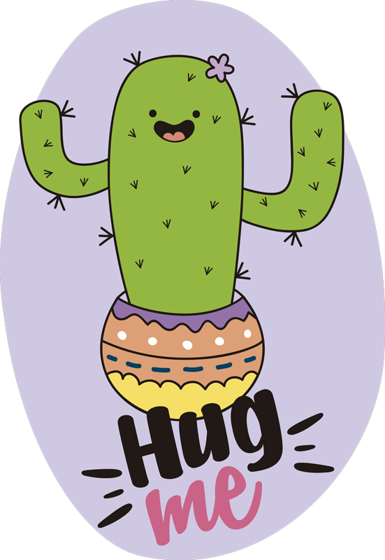 Covor vinil animal cactus Îmbrățișând bucuria - TenStickers