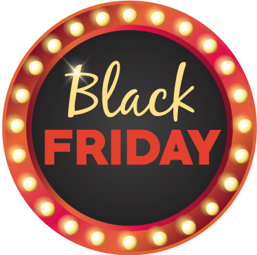 Covor din vinil de black friday promoție rotundă roșie - TenStickers