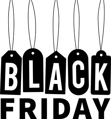 Covor din vinil de black friday text alb și negru - TenStickers