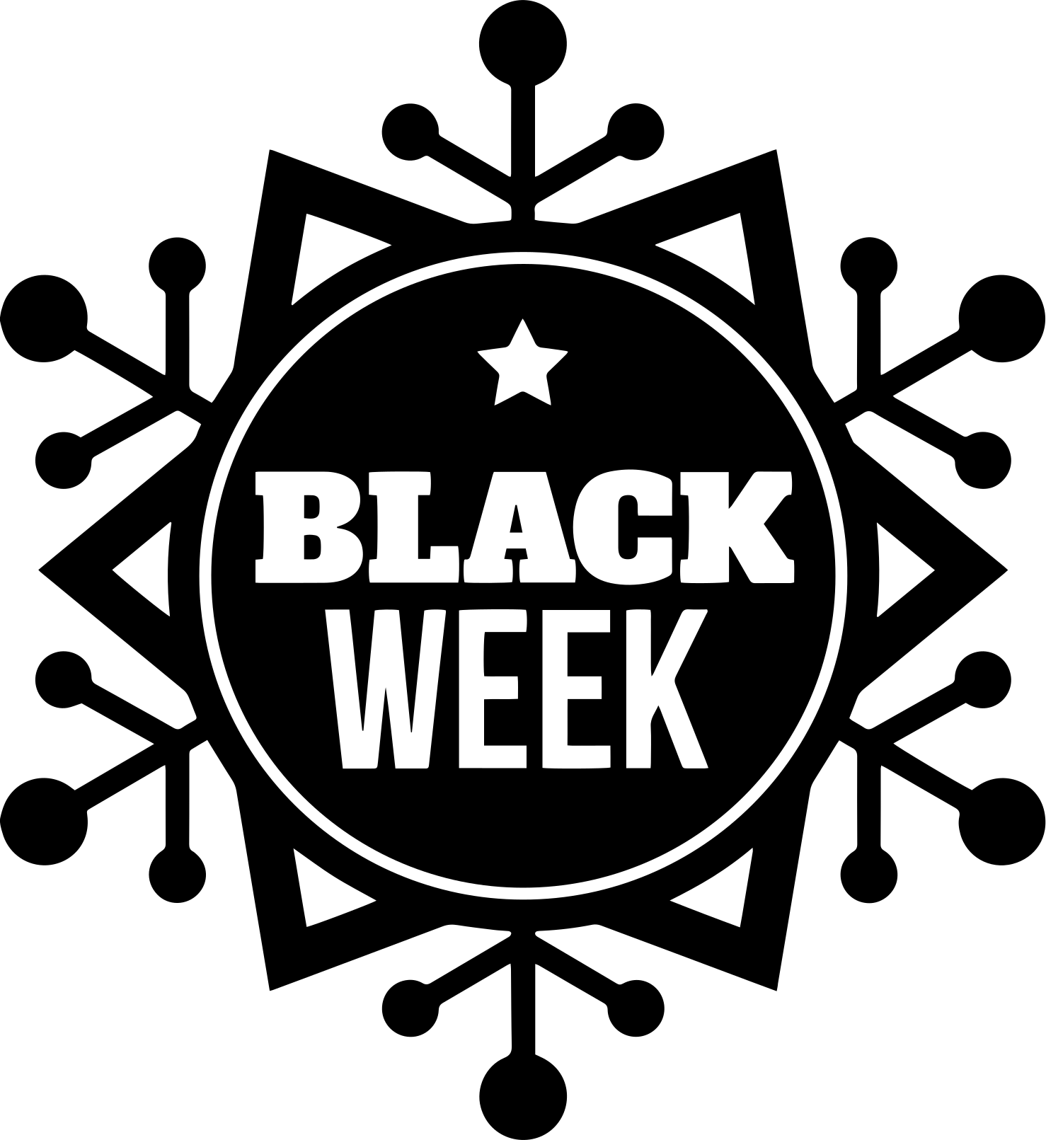 Covor din vinil de black friday săptămâna fulgilor de zăpadă - TenStickers