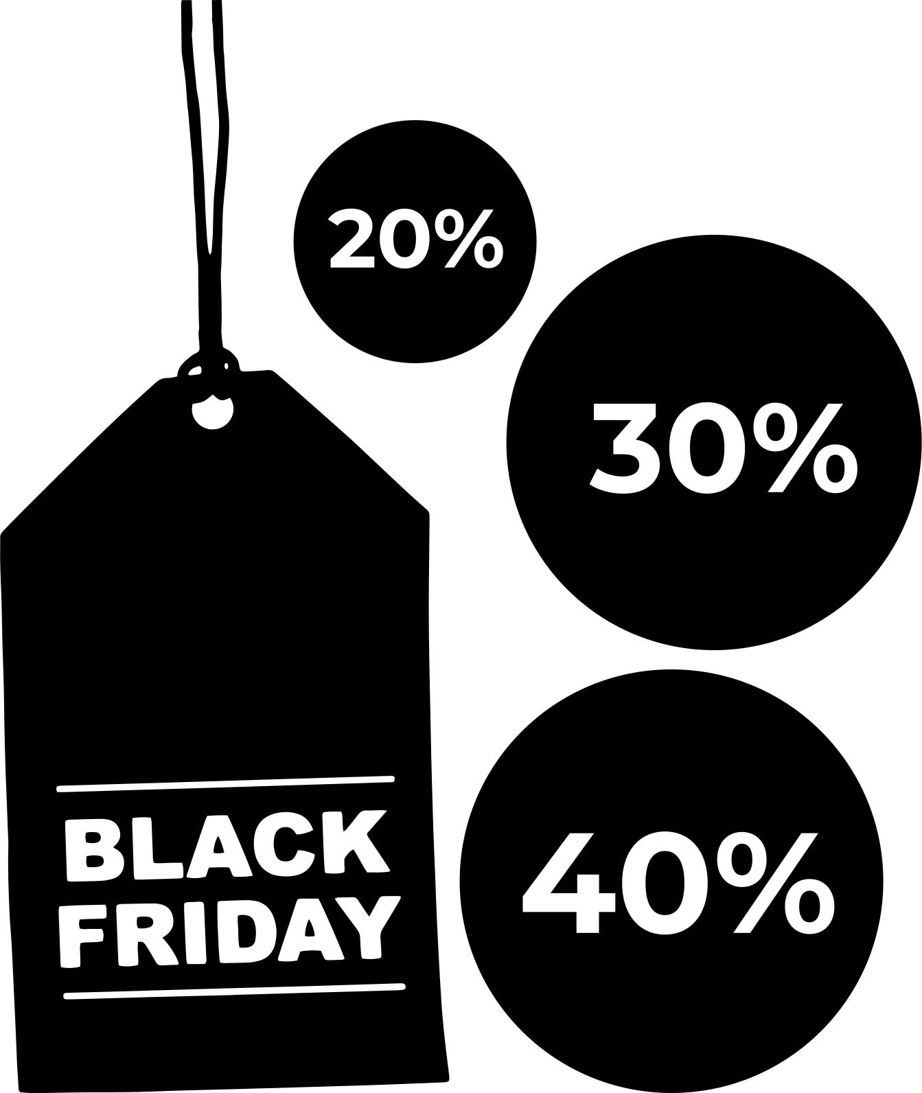 Covor din vinil de black friday set personalizabil 3 bucăți - TenStickers