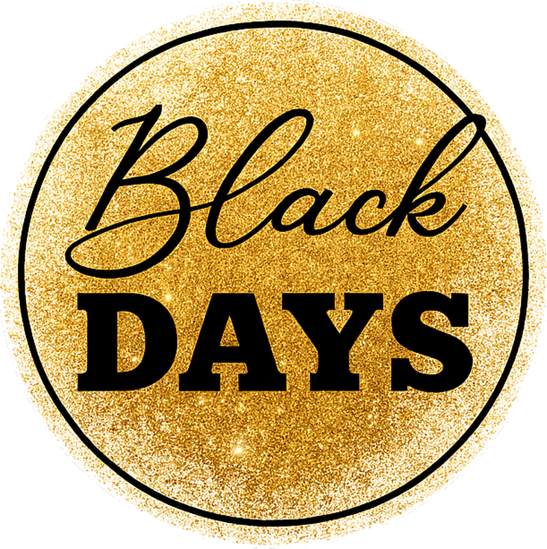 Covor din vinil de black friday alb și auriu "zilele negre" - TenStickers