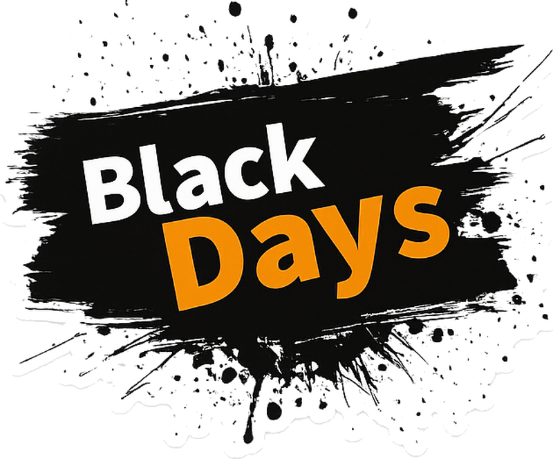 Covor din vinil de black friday alb și negru "zile negre" - TenStickers