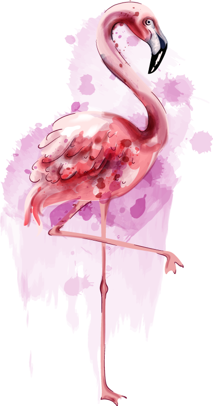 Covor vinil animal silueta elegantă de flamingo - TenStickers