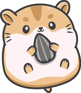 Covor vinil animal grafic cu hamster drăguț - TenStickers