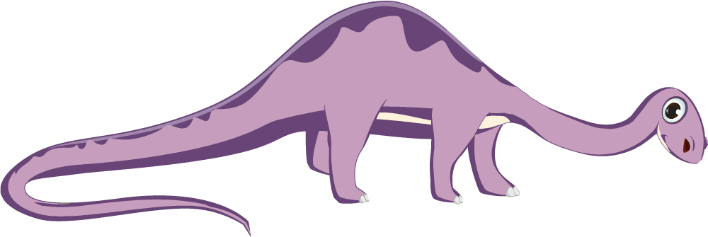 Covor vinil animal dinozaur prietenos cu gât lung - TenStickers