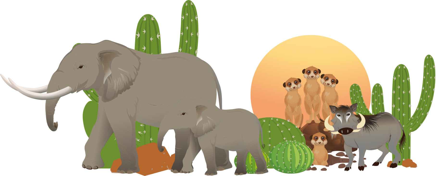 Covor vinil animal peisaj safari animalier - TenStickers