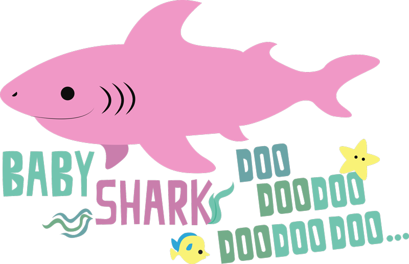 Covor vinil animal versuri baby shark - TenStickers