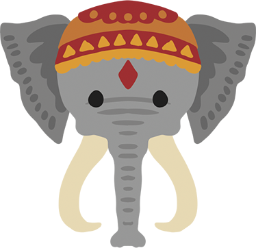 Covor vinil animal figură cap de elefant - TenStickers