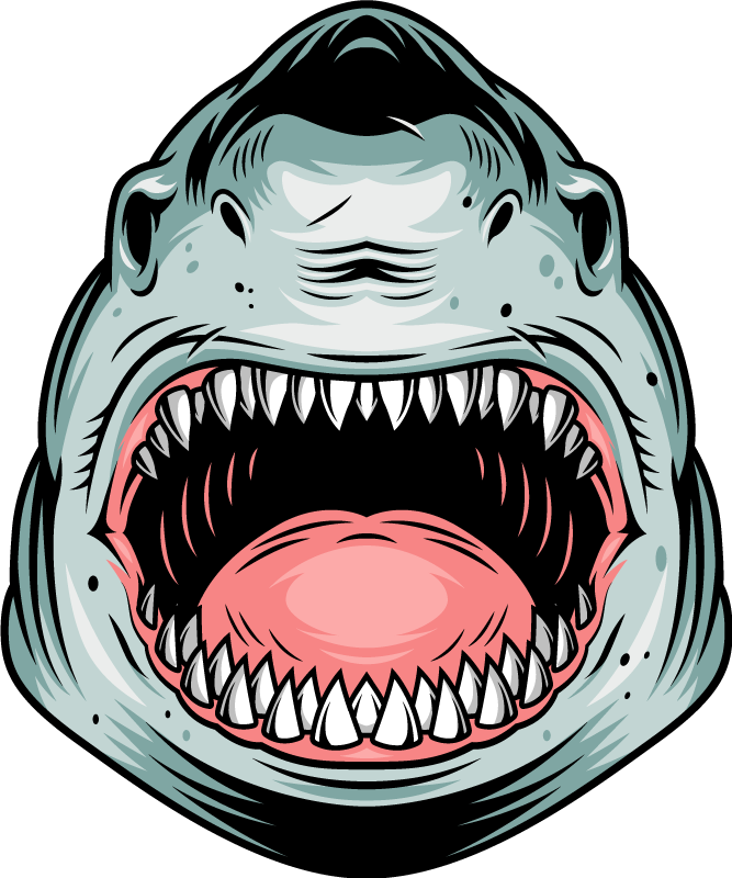 Covor vinil animal cap de rechin feroce - TenStickers