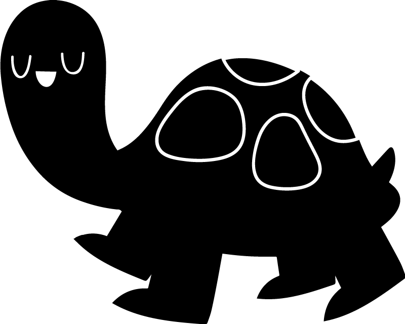 Covor vinil animal țestoasă neagră uriașă - TenStickers