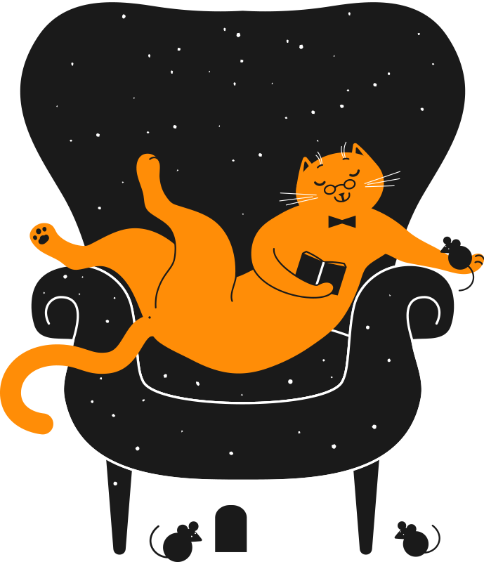 Covor vinil animal pisică și șoarece - TenStickers