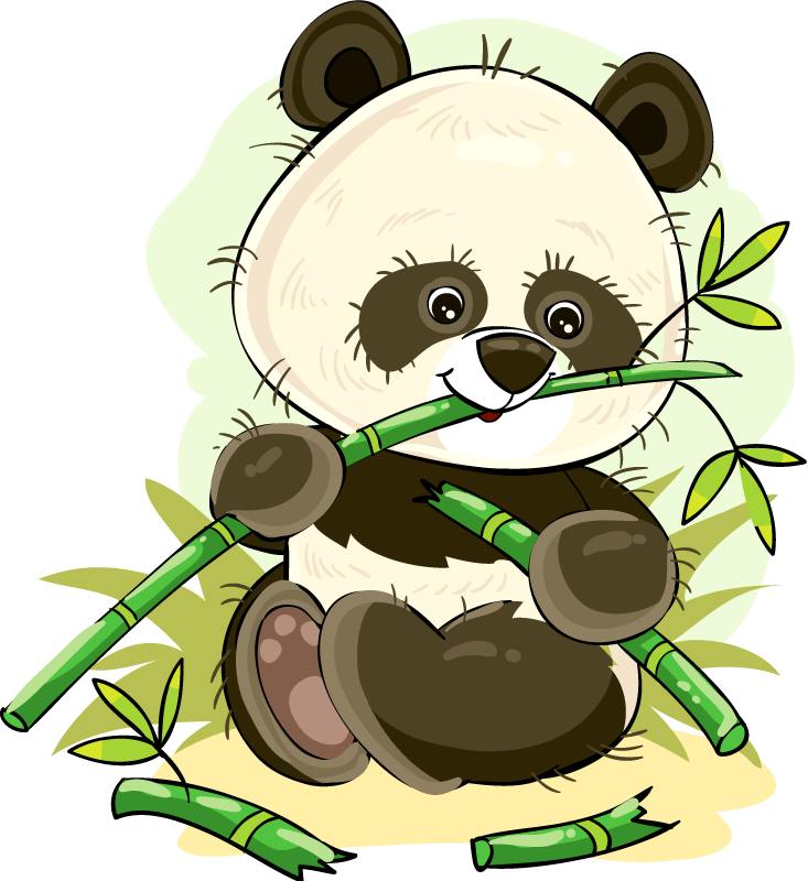 Covor vinil animal embleme panda drăguțe - TenStickers