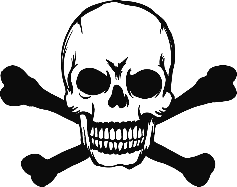 Covor de vinil halloween cu craniu pentru mașină - TenStickers