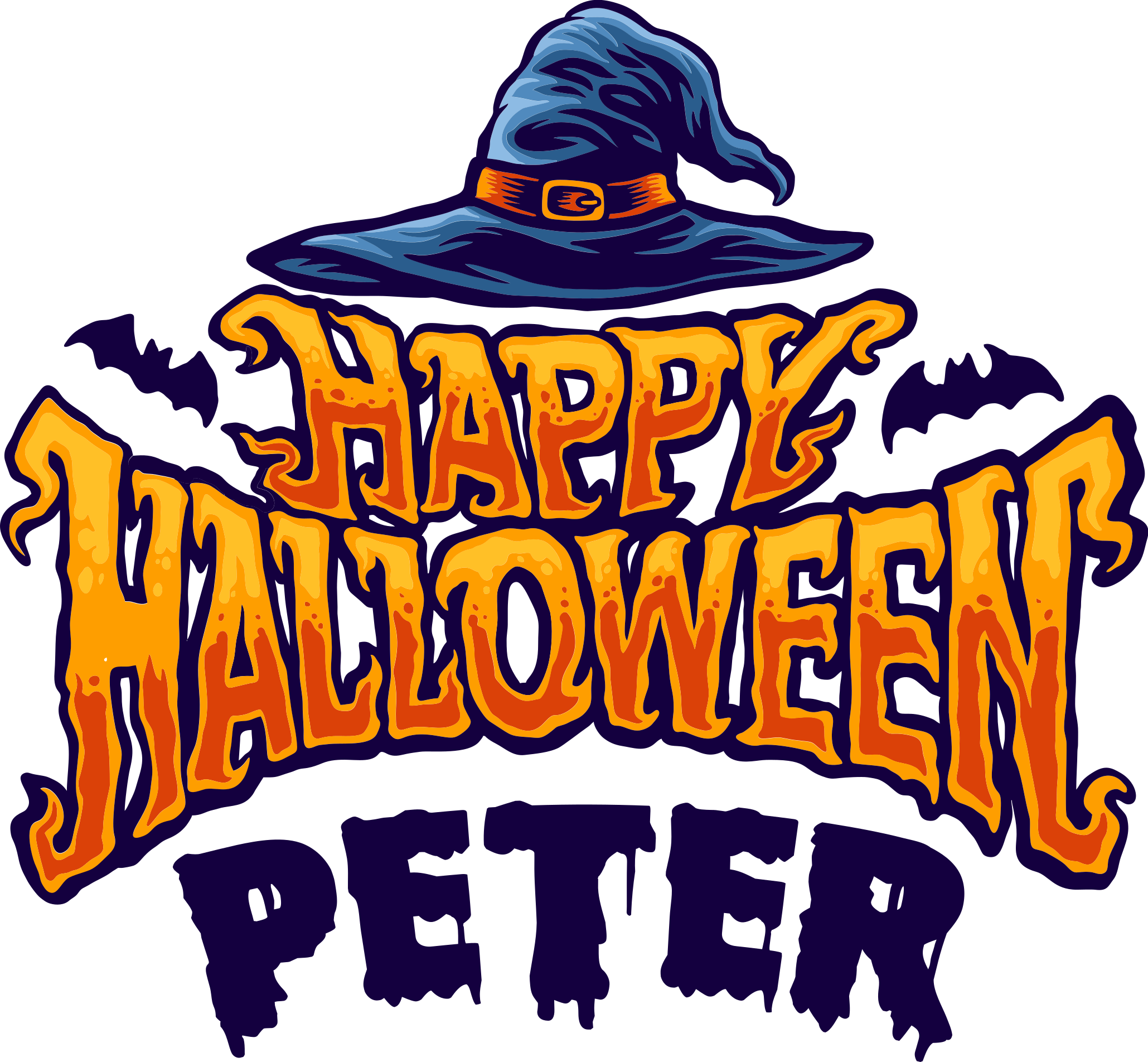 Covor de vinil halloween personalizat fericit - TenStickers