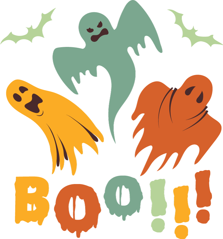 Covor de vinil halloween fantomă boo - TenStickers