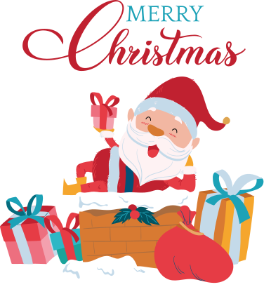 Covor vinil crăciun sărbătorim cu moș crăciun - TenStickers