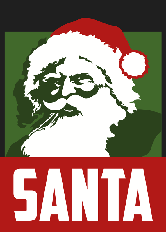 Covor vinil crăciun moș crăciun realist - TenStickers