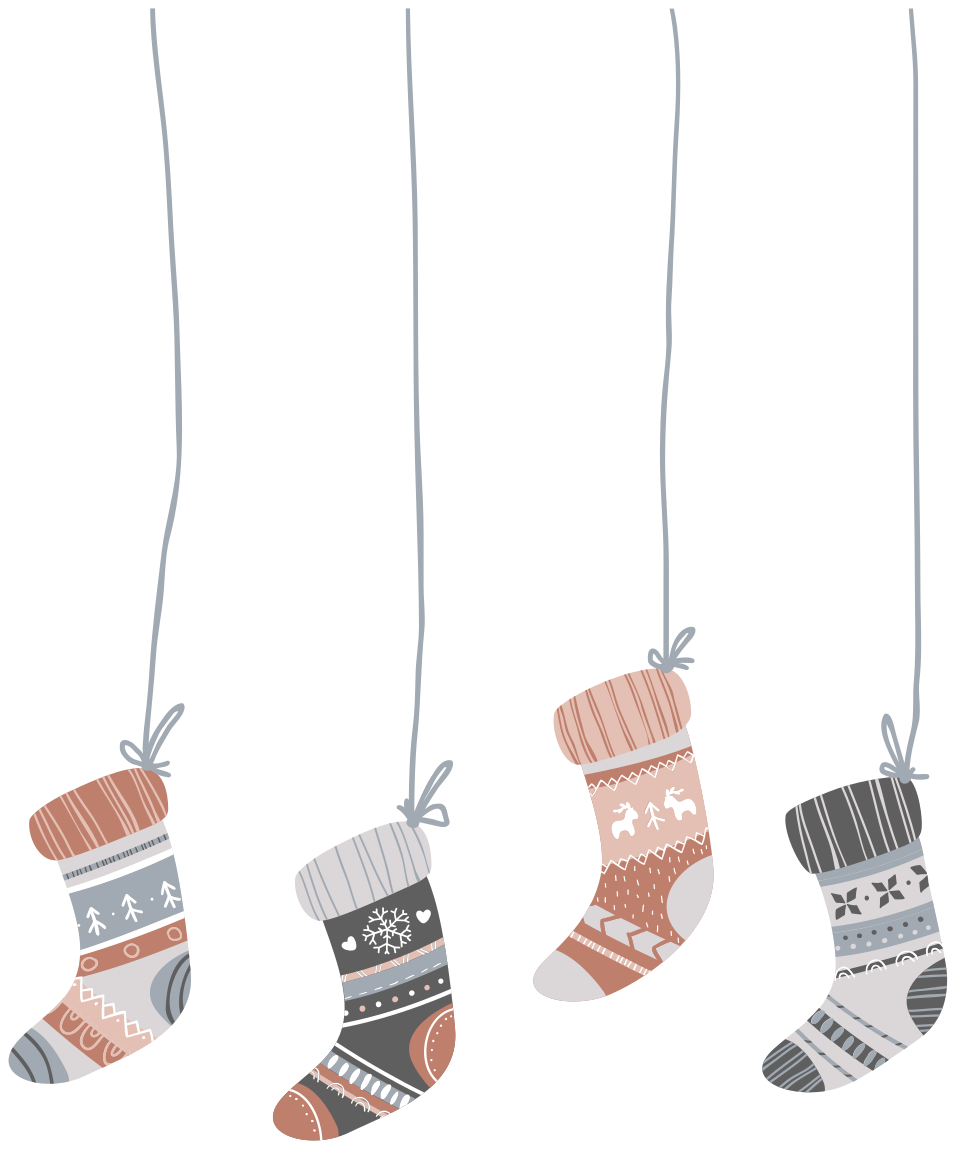 Covor vinil crăciun șosete de crăciun - TenStickers