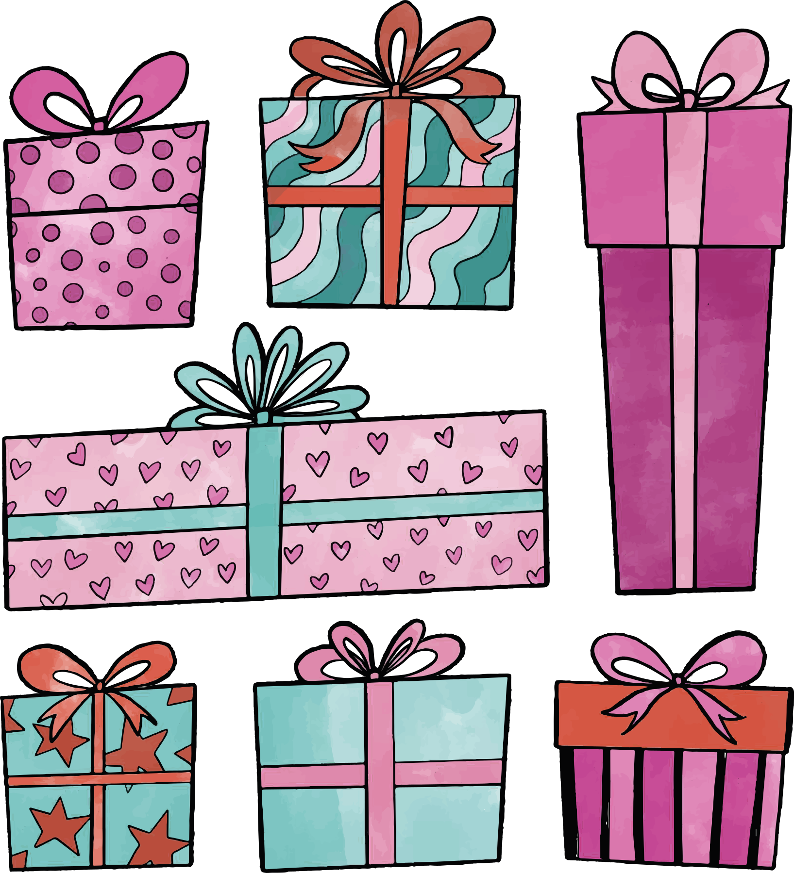 Covor vinil crăciun set cadou de crăciun - TenStickers