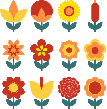 Covor vinil flori și plante colecția flori de vară - TenStickers