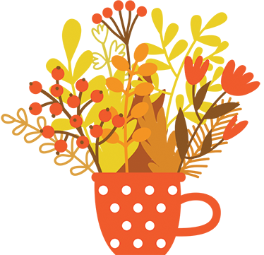 Covor vinil flori și plante borcan de toamnă - TenStickers
