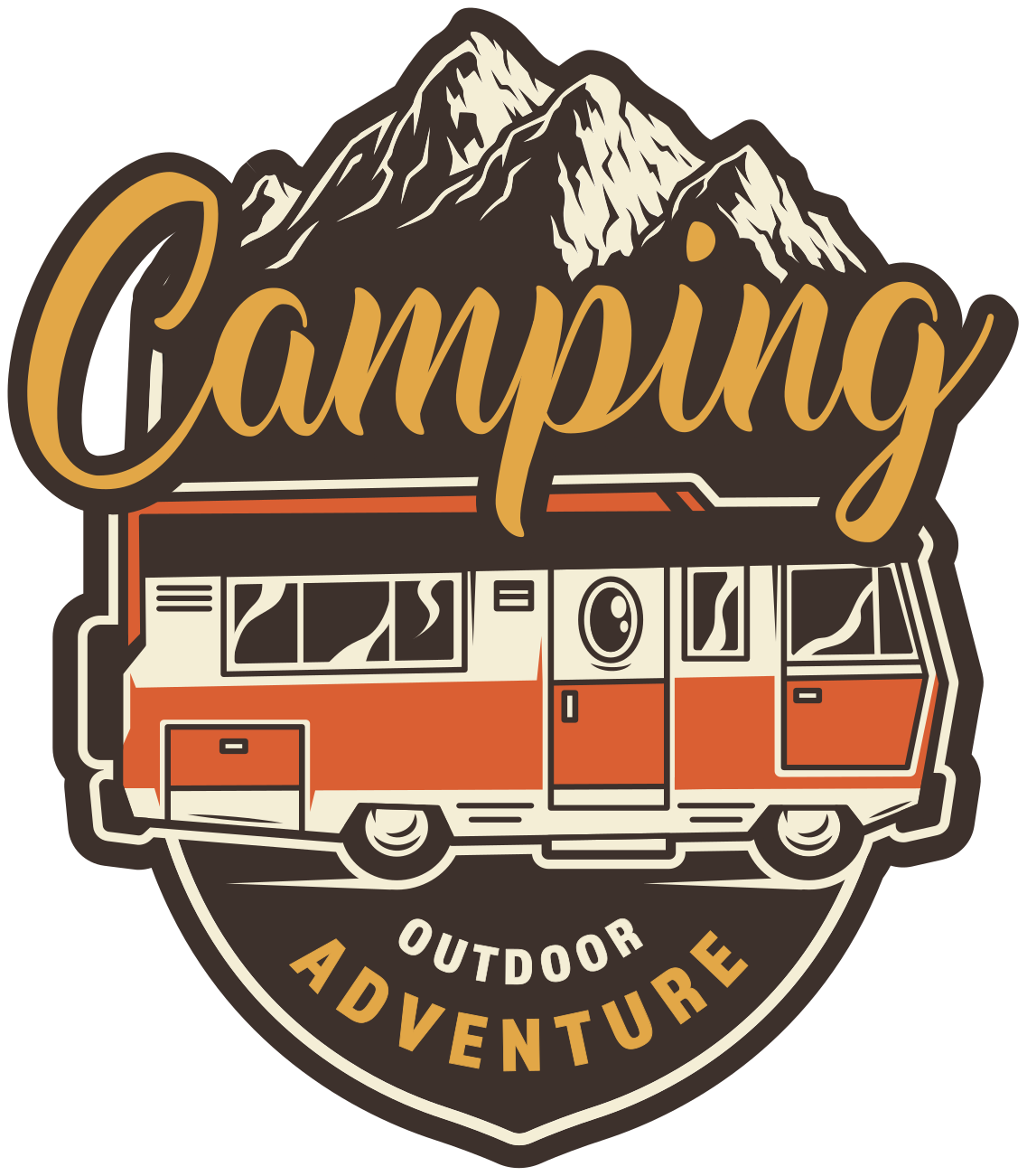 Covor vinil flori și plante aventură camping motorhome - TenStickers