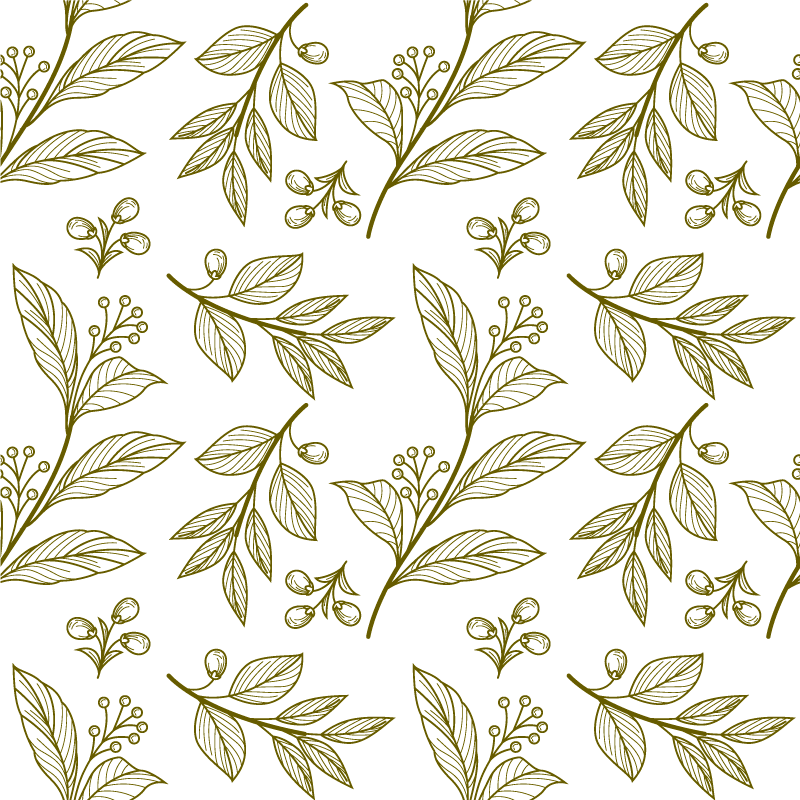 Covor vinil flori și plante design cu frunze botanice - TenStickers