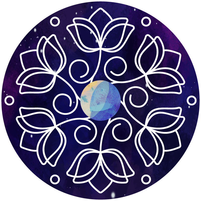 Covor vinil flori și plante design model lotus - TenStickers