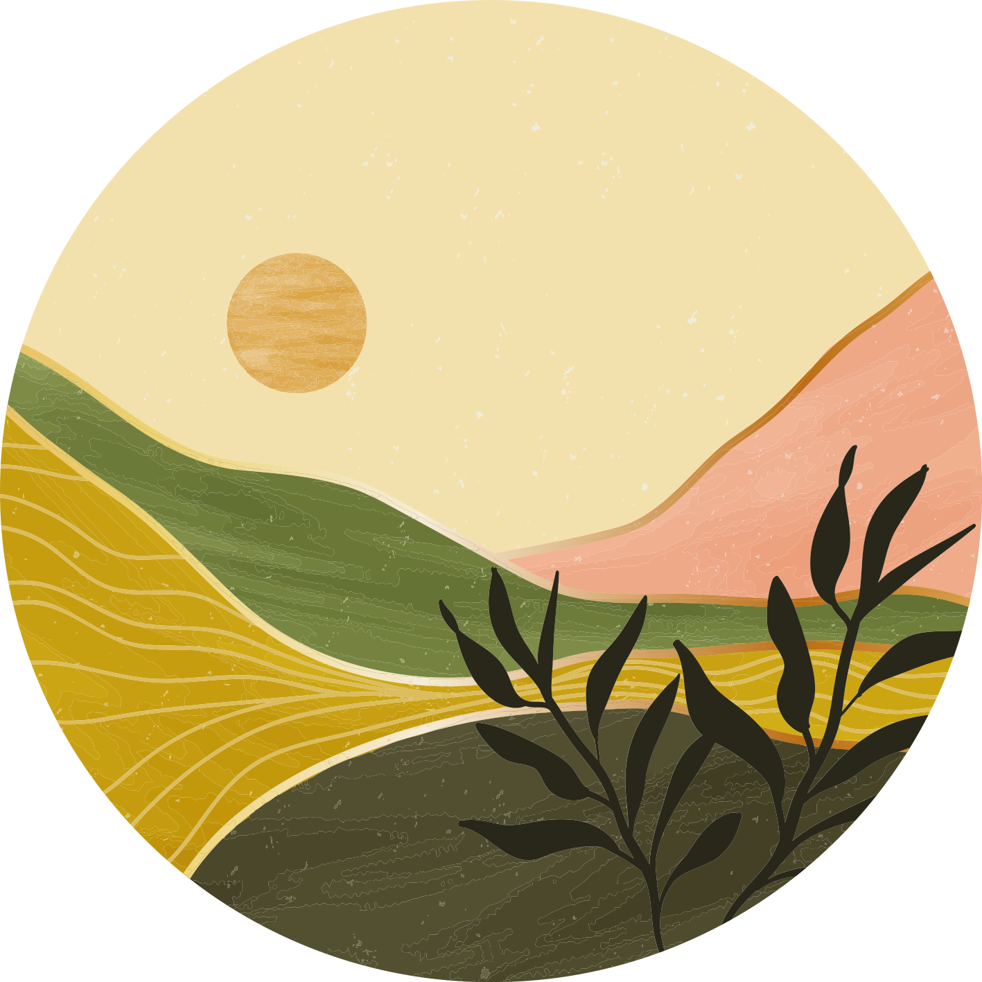 Covor vinil flori și plante peisaj liniștit - TenStickers