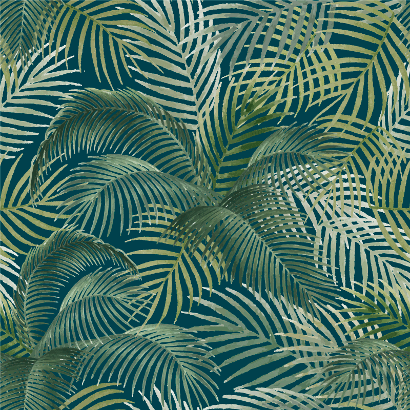Covor vinil flori și plante model frunze tropicale - TenStickers