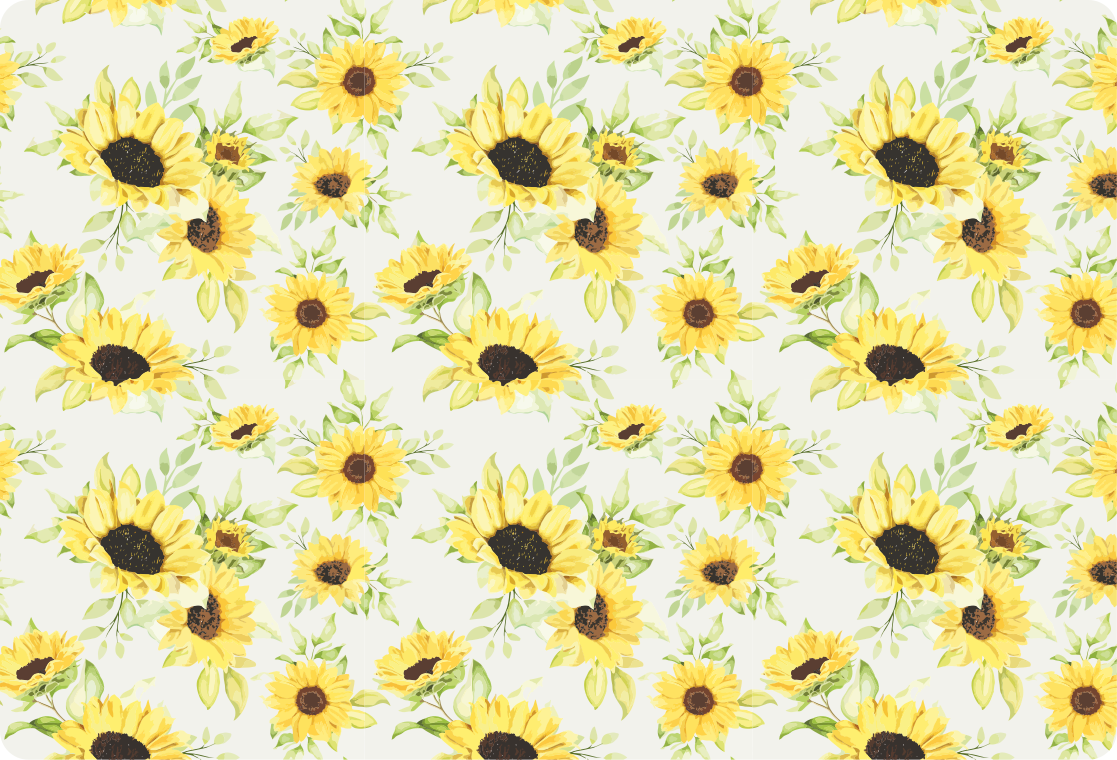 Covor vinil flori și plante model floarea-soarelui acvatice - TenStickers