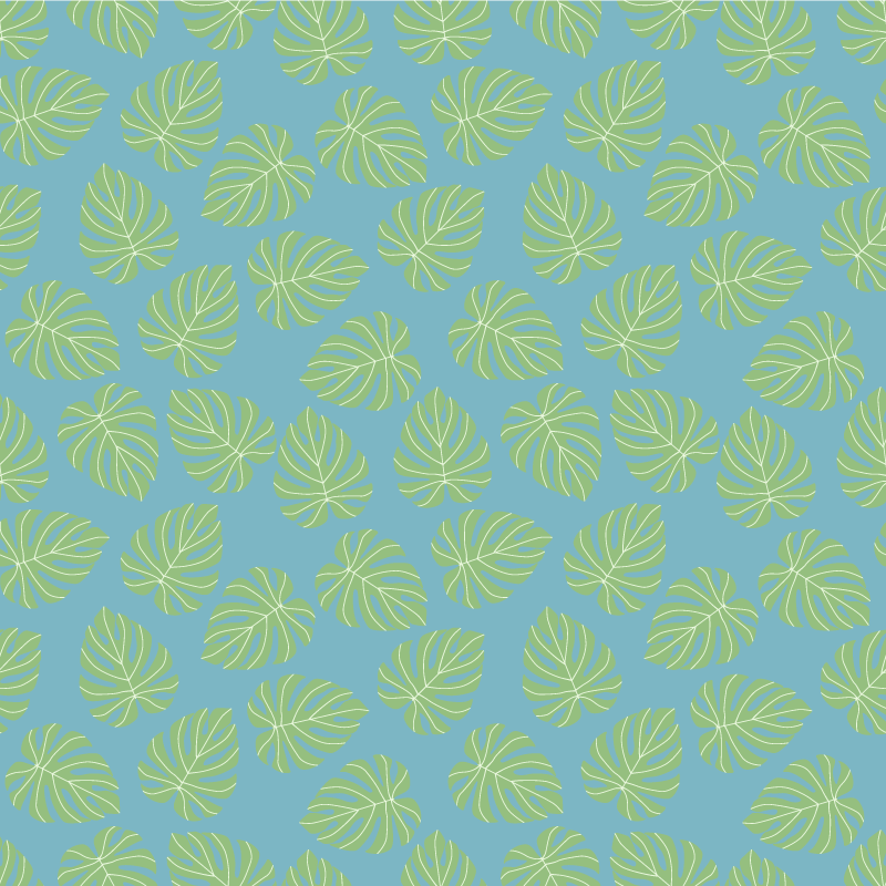 Covor vinil flori și plante design cu frunze verzi de vară - TenStickers