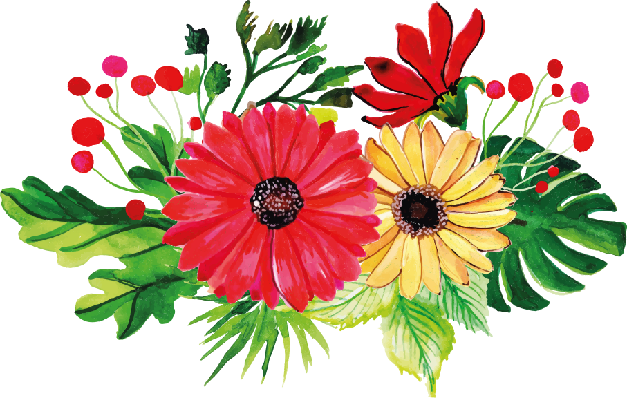 Covor vinil flori și plante design orizontal elegant - TenStickers