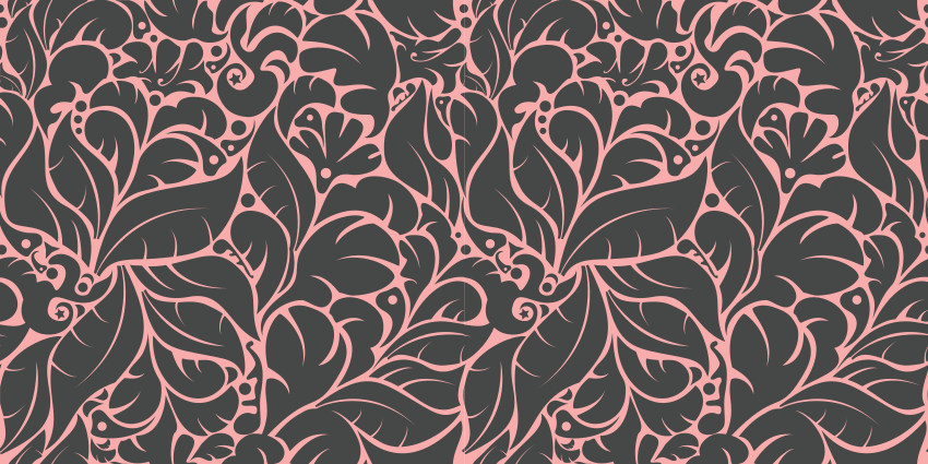 Covor vinil flori și plante model floral vintage - TenStickers