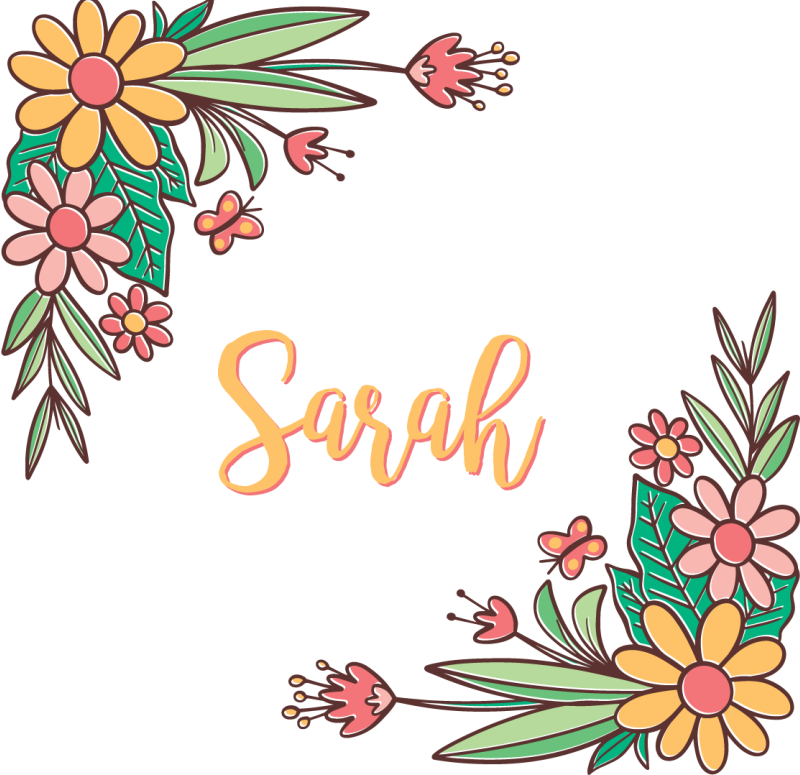 Covor vinil flori și plante design floral personalizabil - TenStickers