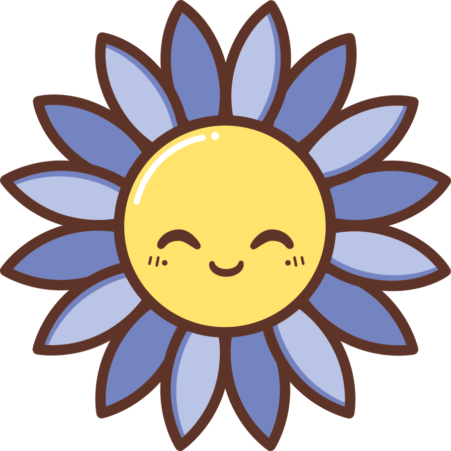 Covor vinil flori și plante floare violetă fericită - TenStickers