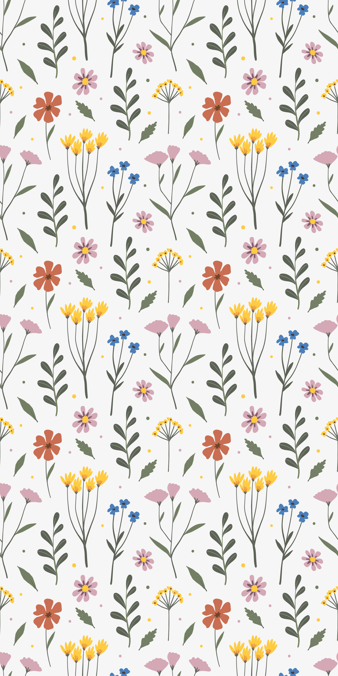 Covor vinil flori și plante model flori multicolore - TenStickers