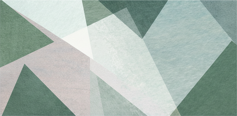 Covor de vinil geometric suprapunerile verzi salvie - TenStickers