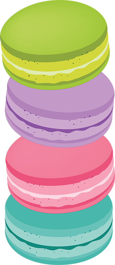 Covor de vinil pentru bucătărie macaroane colorate - TenStickers