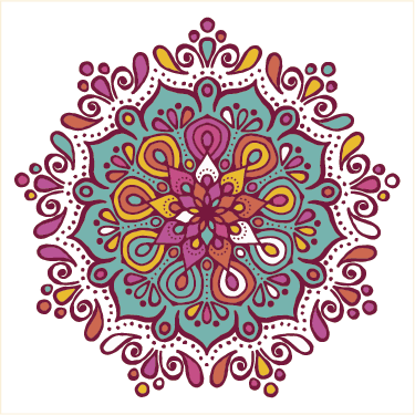Covor de vinil pentru bucătărie mandala colorată cu plăci - TenStickers