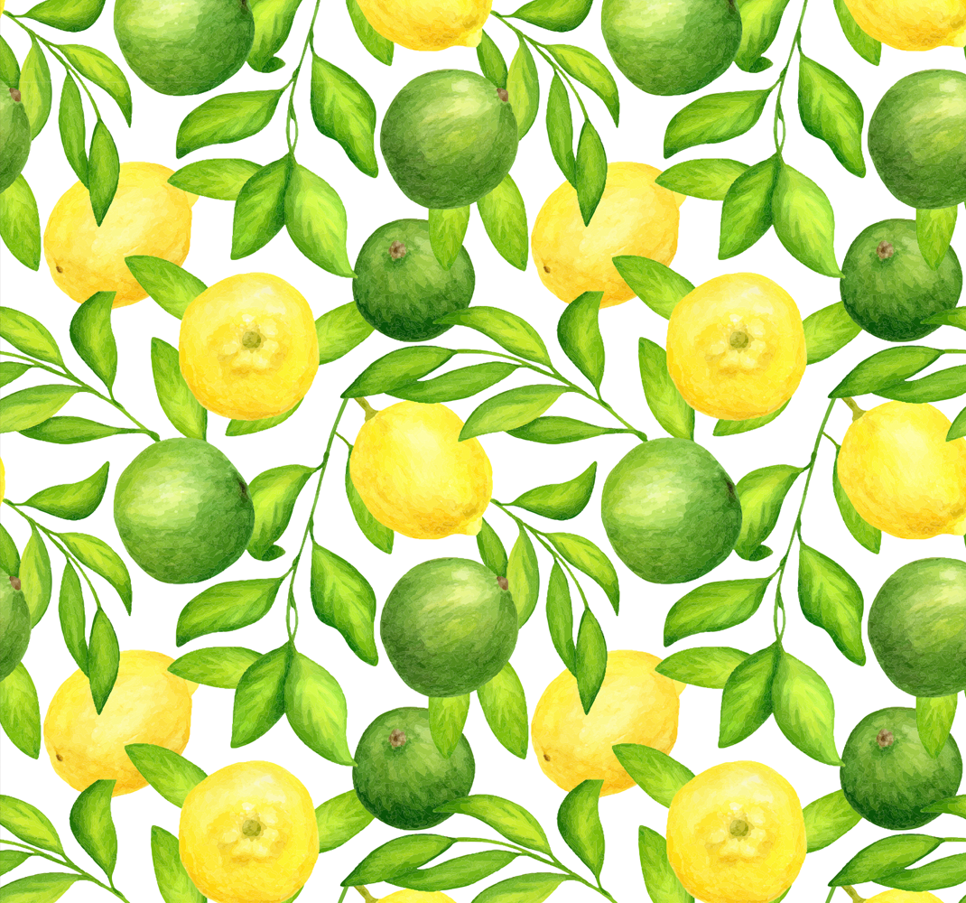 Covor de vinil pentru bucătărie lămâi și limete - TenStickers