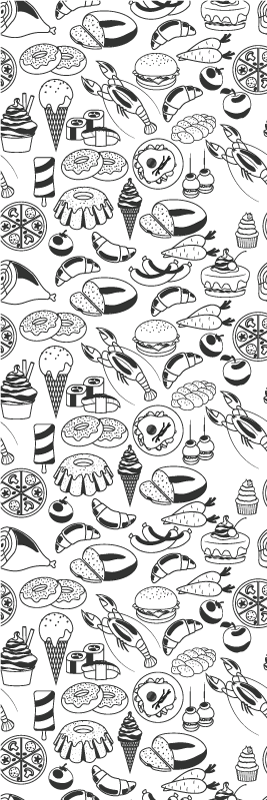Covor de vinil pentru bucătărie cu motive alimentare - TenStickers