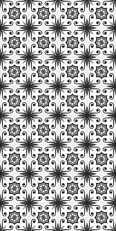Covor de vinil pentru bucătărie plăci negre vintage - TenStickers