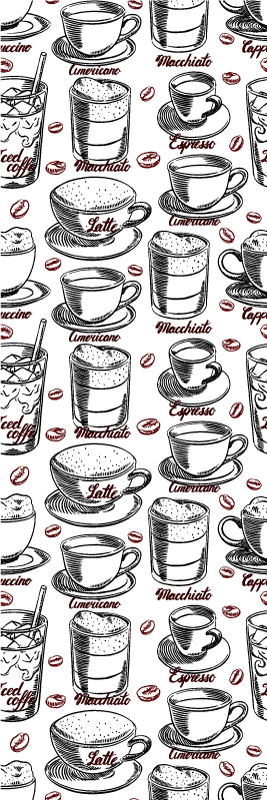 Covor de vinil pentru bucătărie cu model de cafea - TenStickers