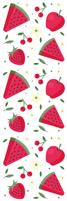 Covor de vinil pentru bucătărie cu model de fructe diferite - TenStickers